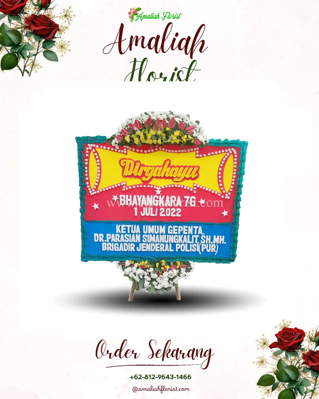 Papan Bunga HUT Ulang Tahun Penganten